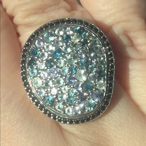 Sapphire, Topaz, Tanz Silver Ring